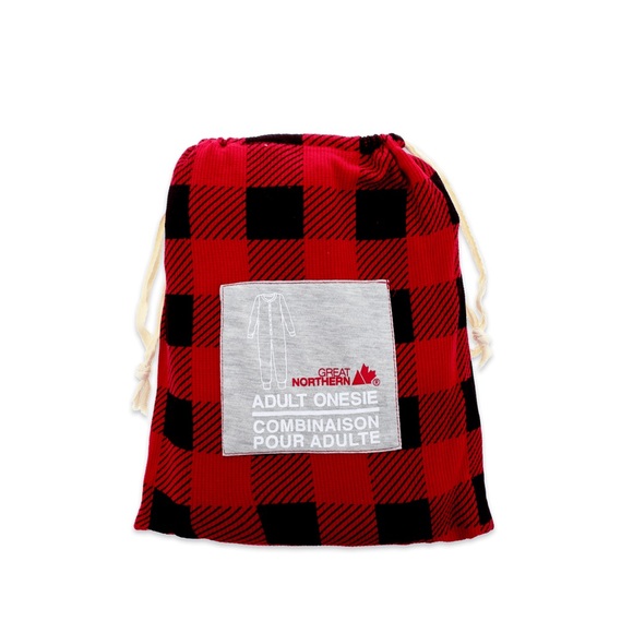 Snugabye buffalo plaid adult onesie, size S, XS. - Picture 15 of 16